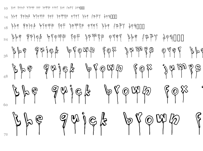 Lollipop font waterfall